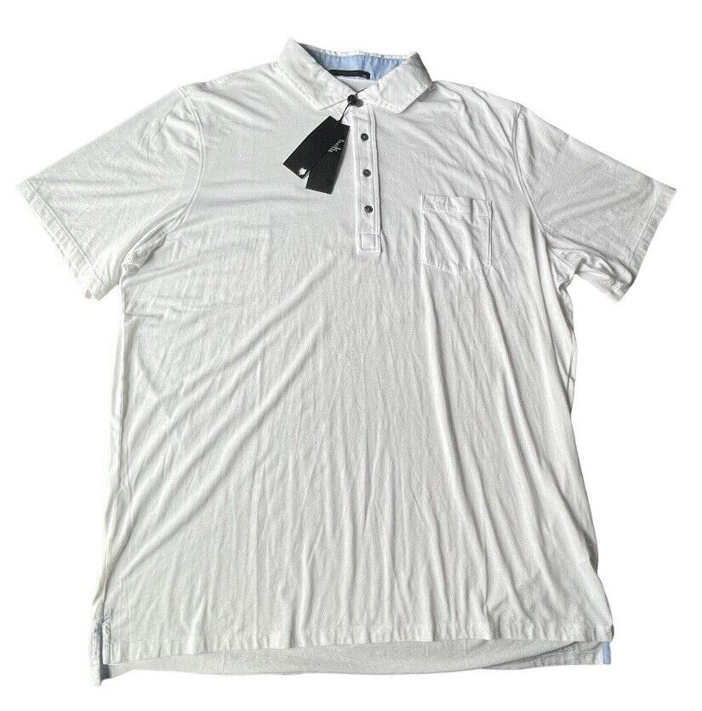 NWT Greyson Spirit Polo Shirt Mens XXL White Donald Ross Golf Peru Pima Cotton